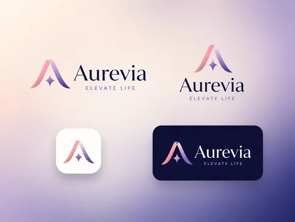 One logo in its wide, stacked, icon and reversed versions on one sheet