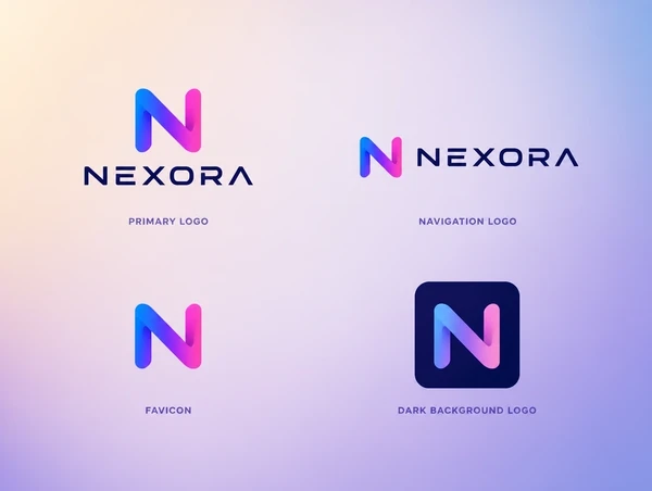Four cuts of one logo labelled for the space each one fits