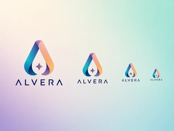 One logo shown at four shrinking sizes, still clear at the smallest