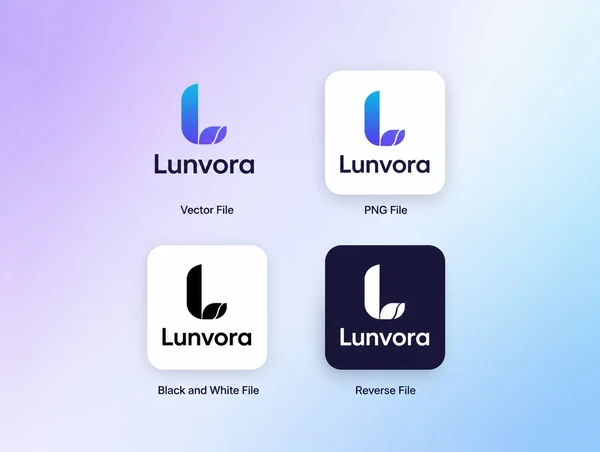 Logo files in four formats shown with plain names for each job