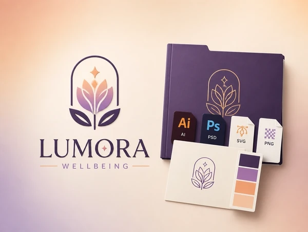 Original logo artwork beside the editable files it is handed over with