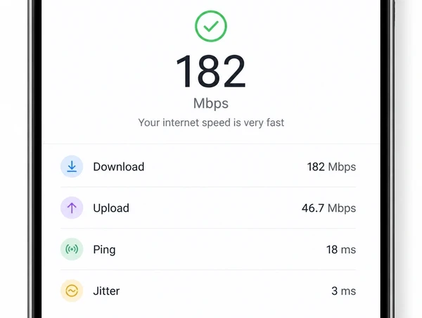 A mobile speed result showing a fast load on mobile data