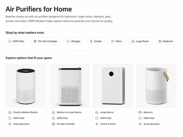 A product family page built around the terms buyers search