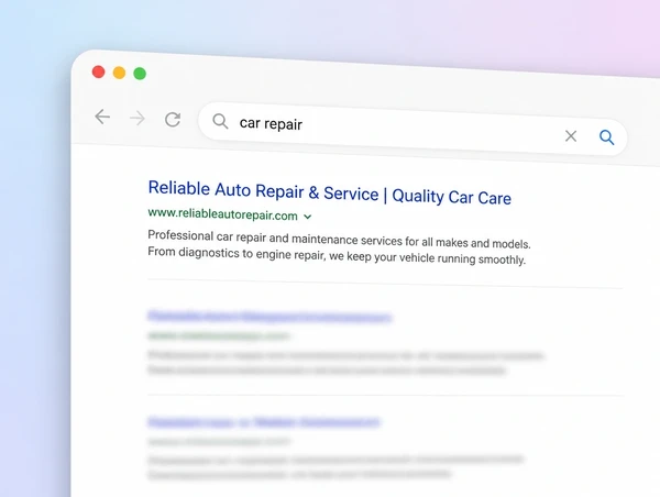 Search results with a Kuching workshop ranked first for the exact repair it offers