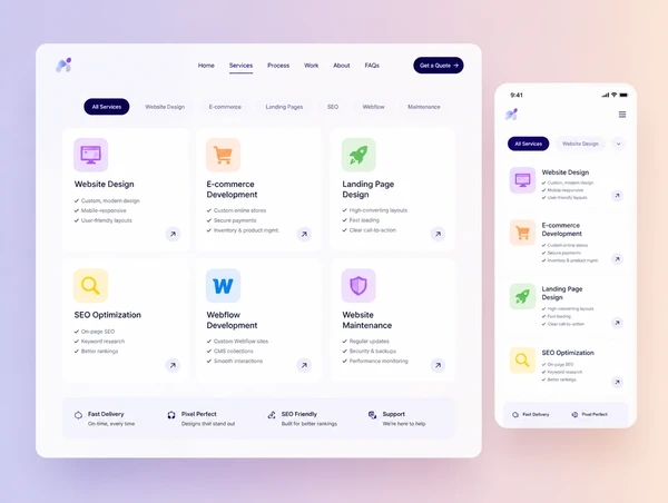 A service page built around the words buyers search for
