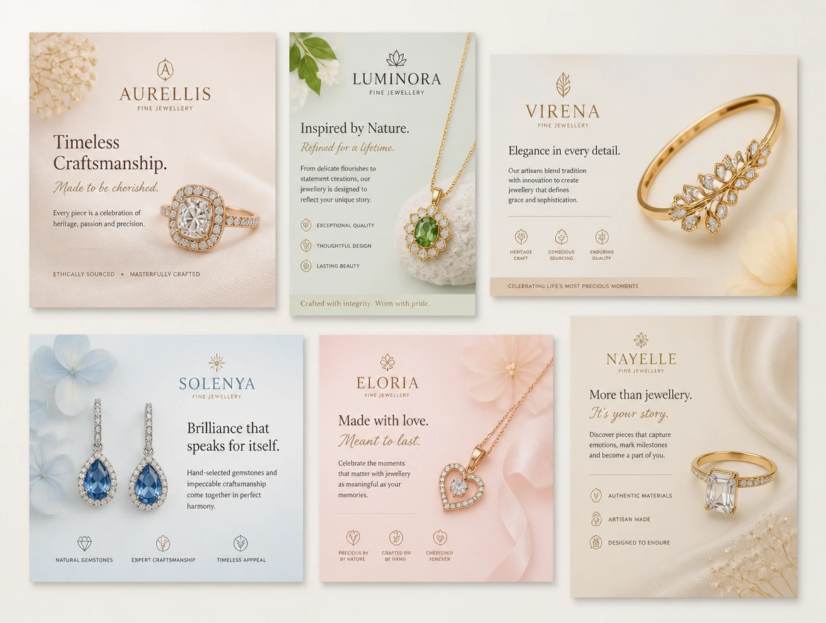 Website mockup showing creative production
