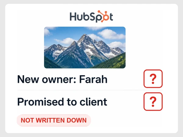 Northwind Tours assigns Farah a HubSpot deal with the client promise left unknown.