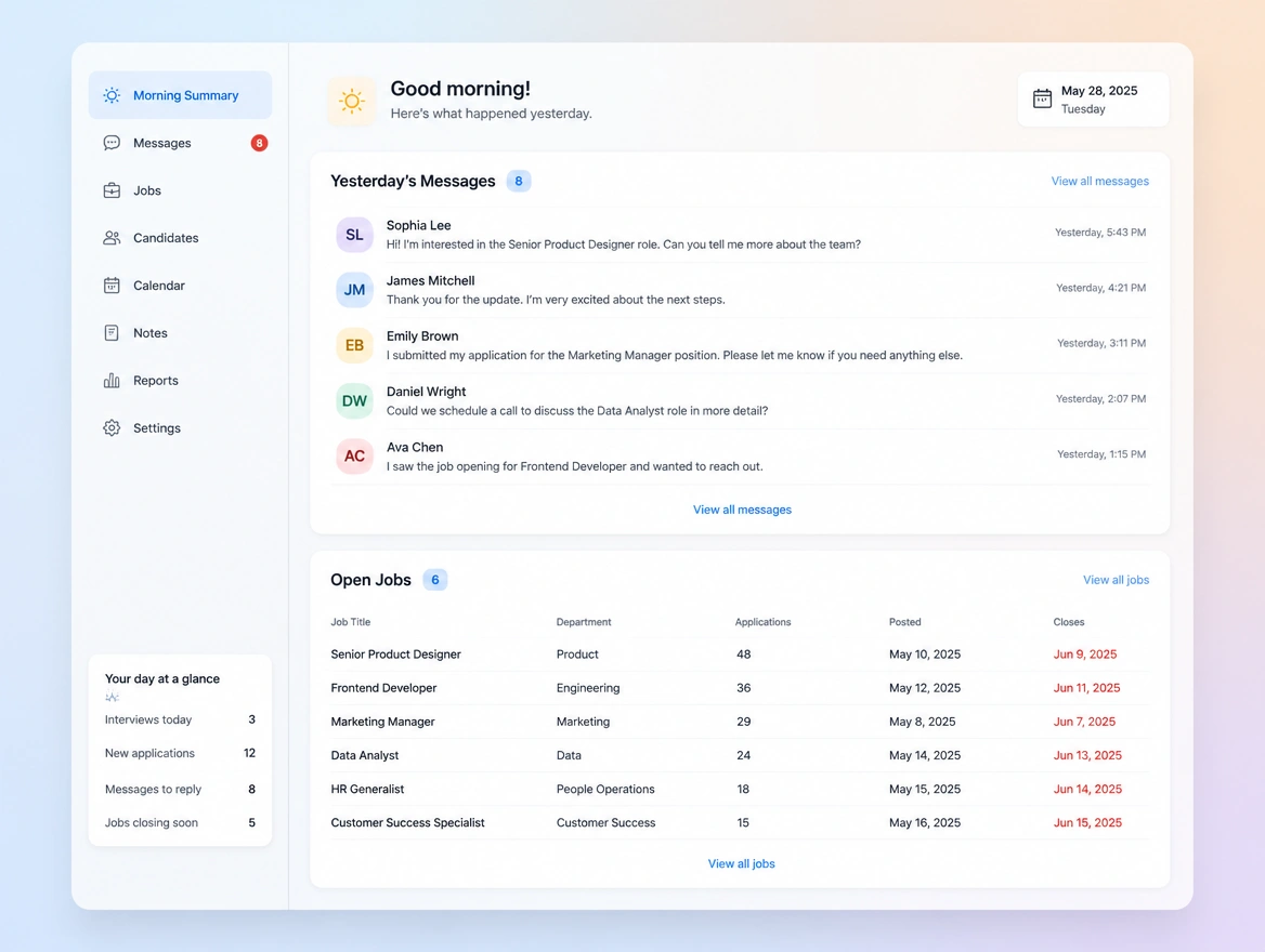 Website mockup showing reporting that runs itself