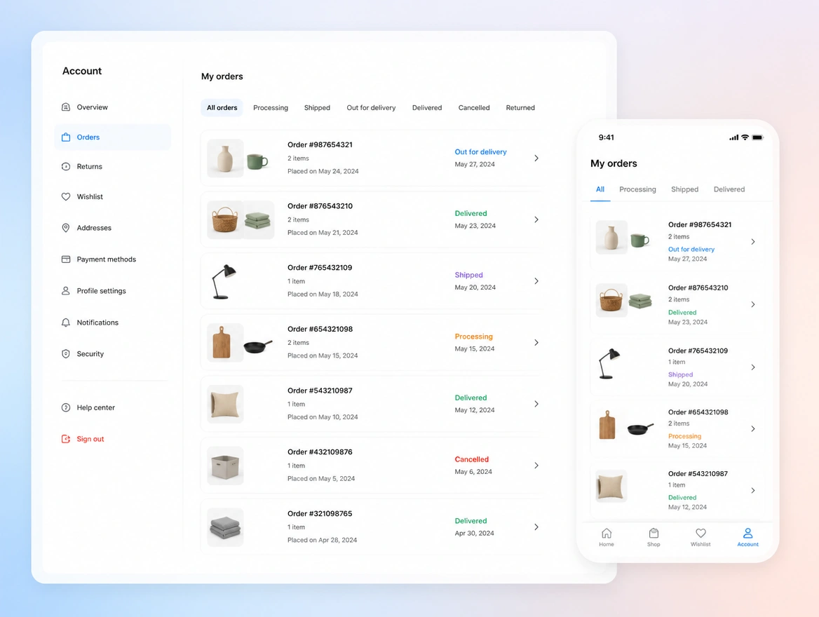 Website mockup showing crm and pipeline flows