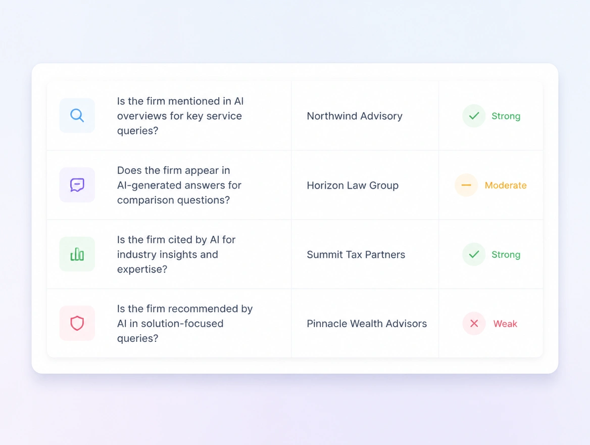 Website mockup showing ai visibility audit