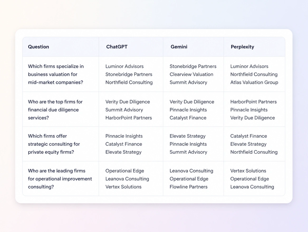 Website mockup showing visibility tracking