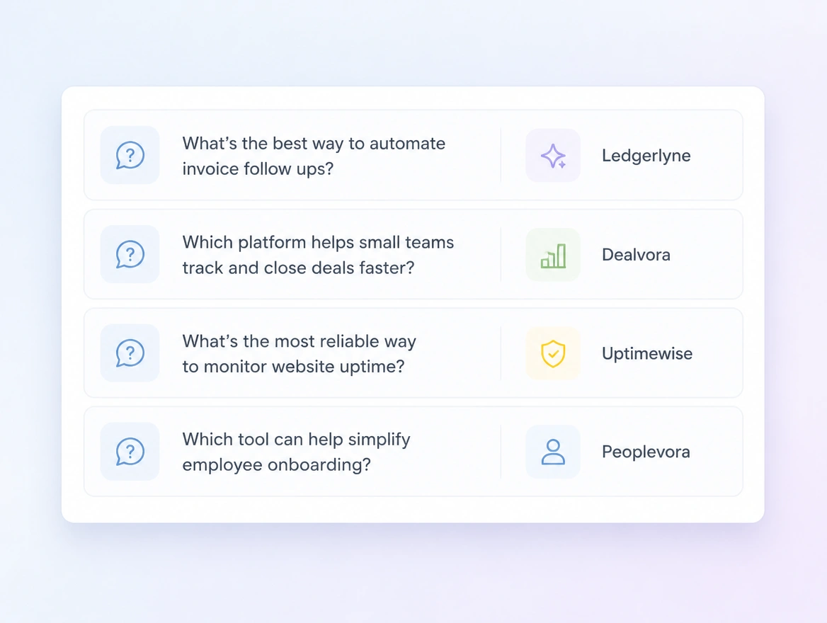 Website mockup showing ai visibility audit