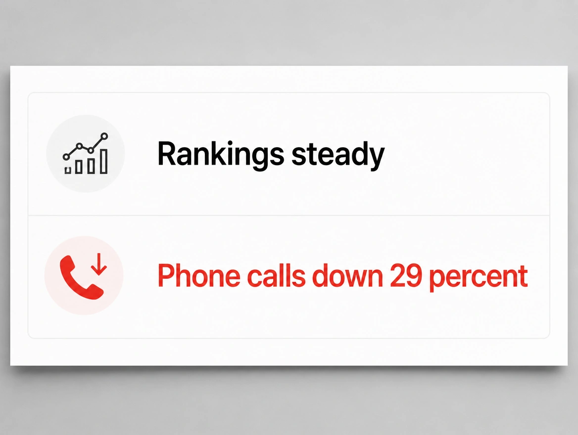 Report showing rankings steady while phone calls fall