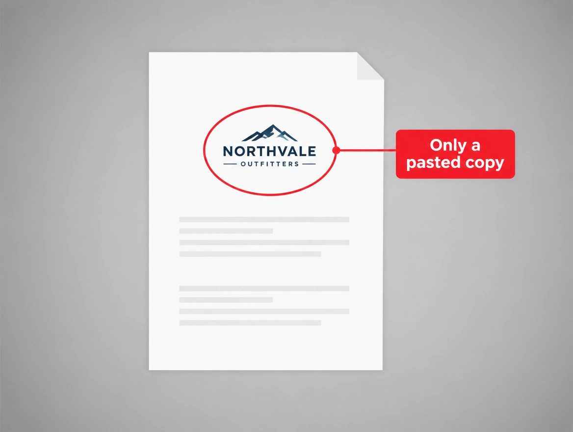 A print job waiting on logo files that do not exist, ringed in red
