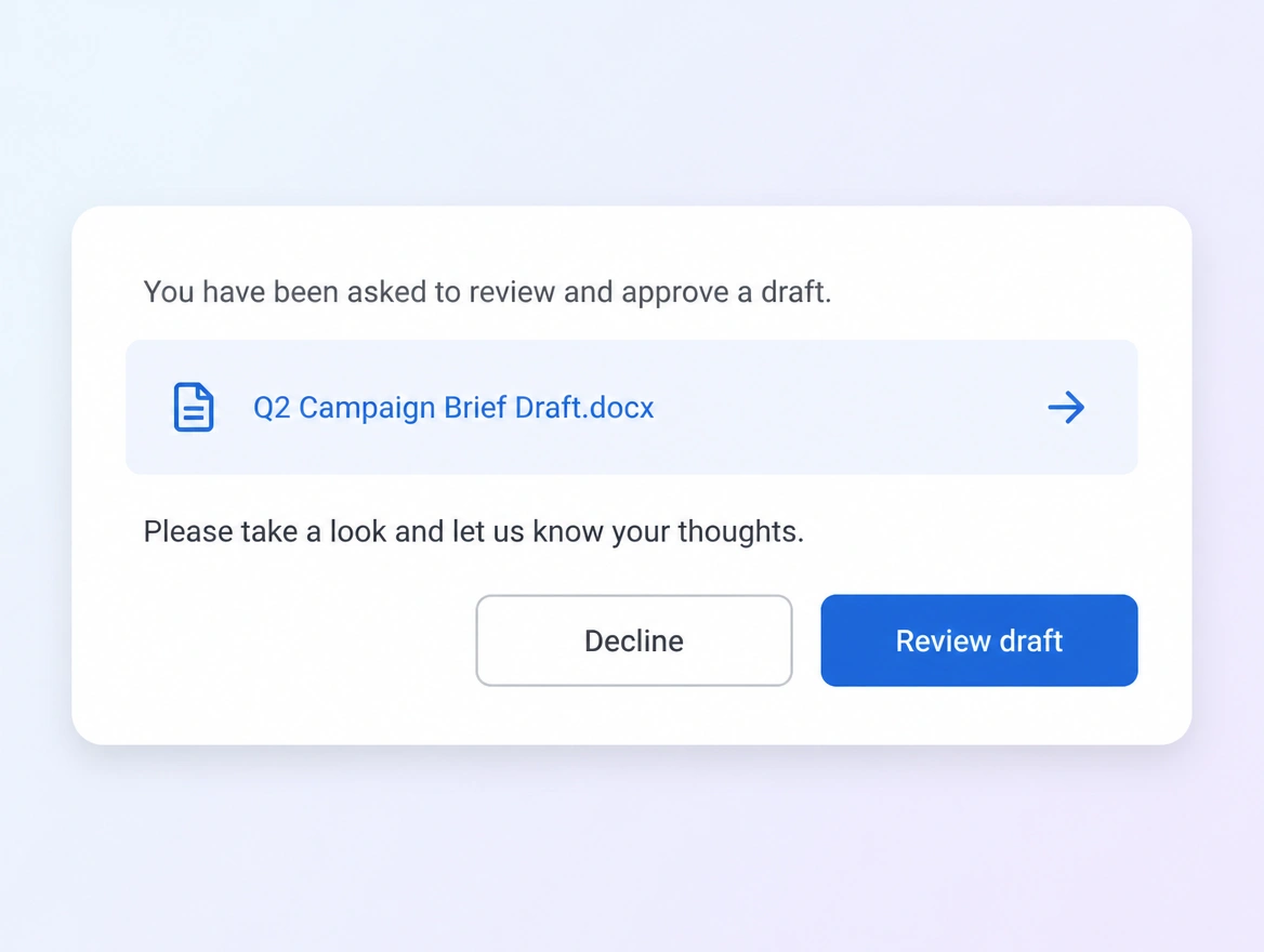 Website mockup showing waiting for your yes