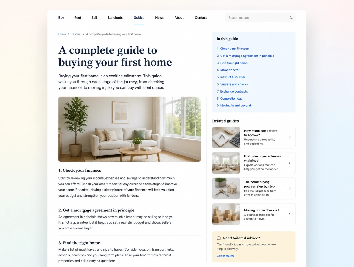 Website mockup showing formatting and publishing