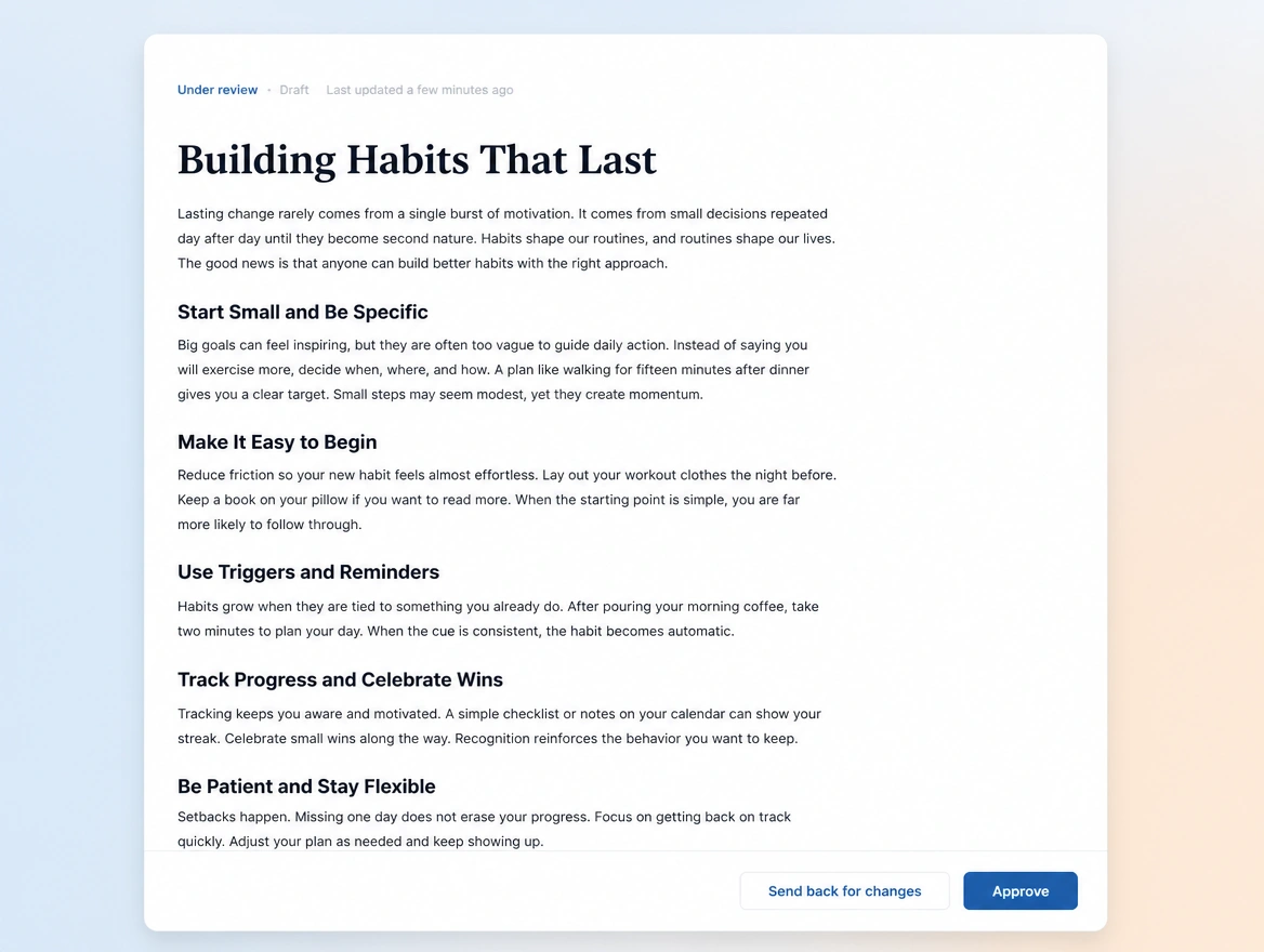Website mockup showing you read it before anyone