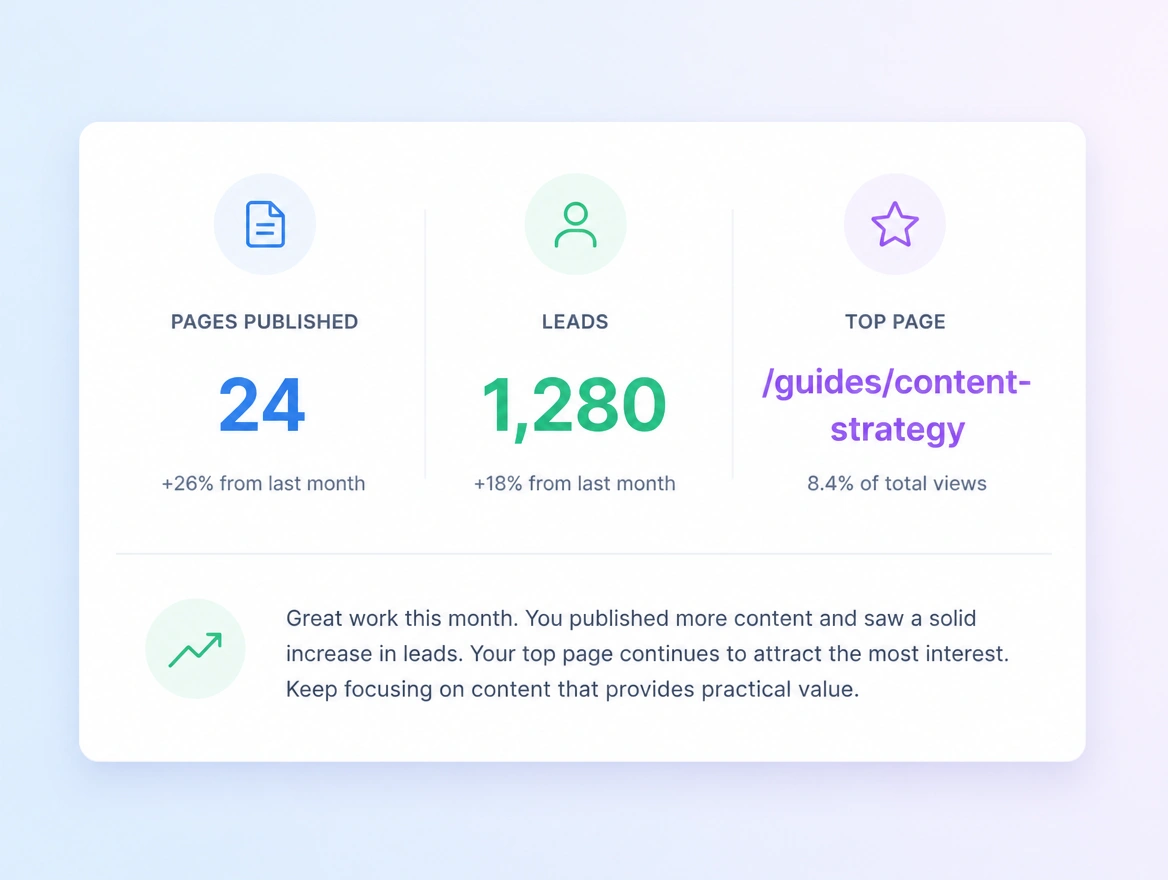 Website mockup showing a monthly account