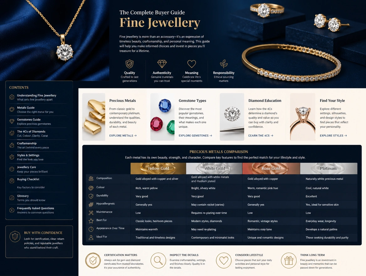 Website mockup showing full buyer guides