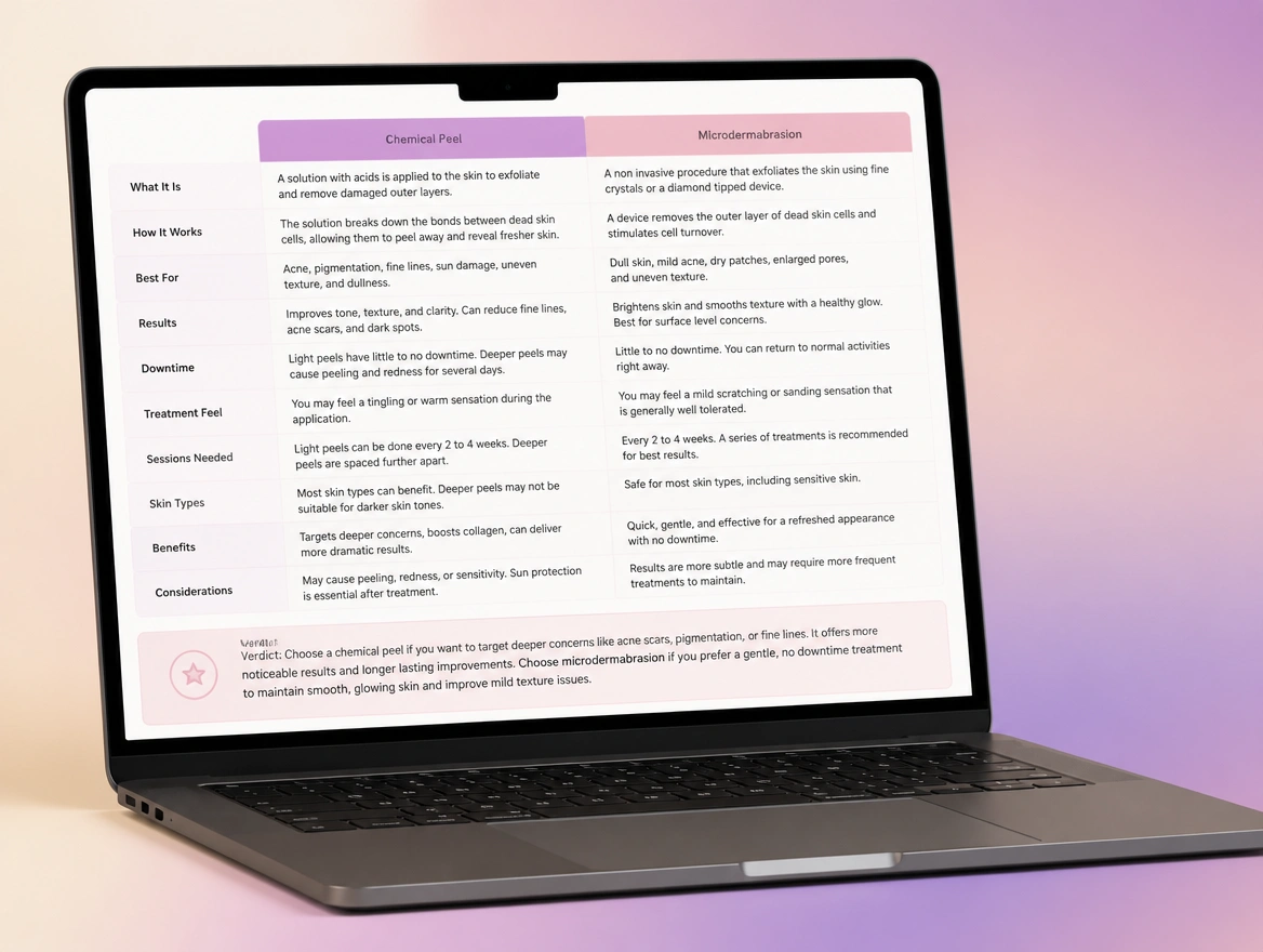 Website mockup showing comparison articles