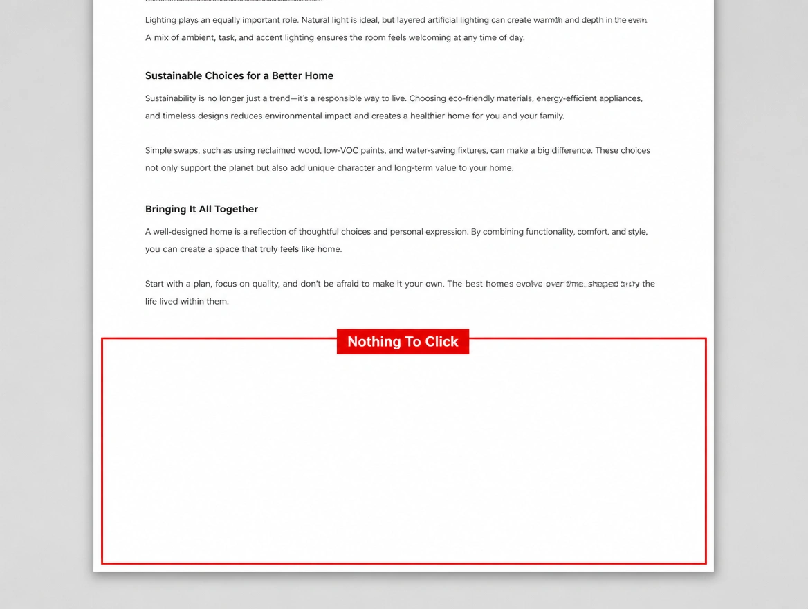 An article page ending with nothing for the reader to do next