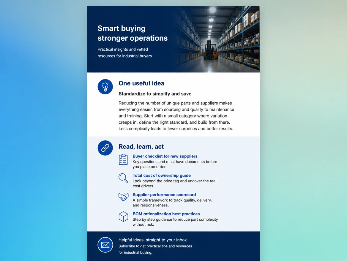 Website mockup showing trade newsletters