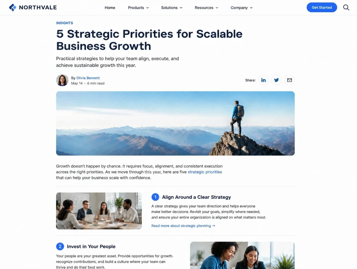 A published article page formatted with headings, images and links