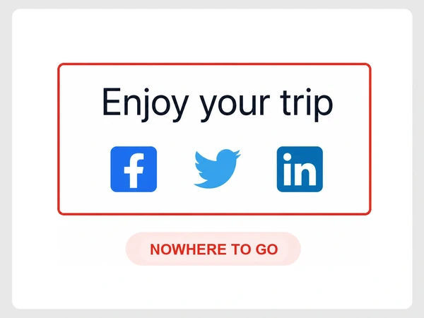 Wayfarer Journeys ends an article with Enjoy your trip and only three share icons afterward.