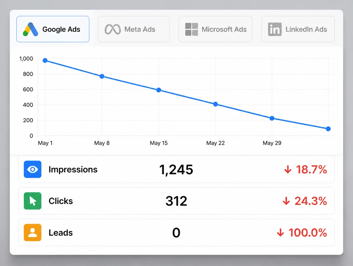A single-channel agency report covering only one platform