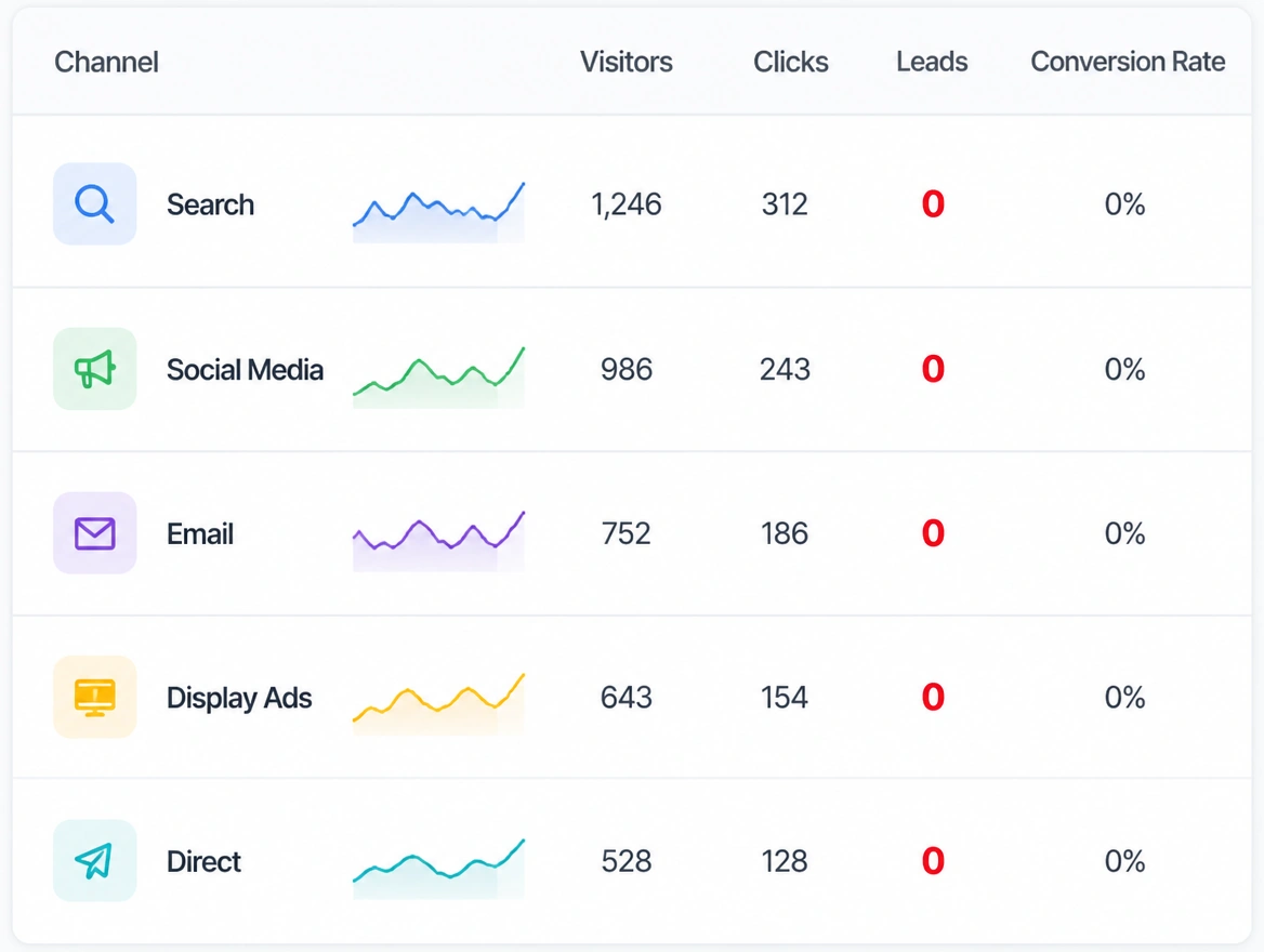 A booking lead time chart where every booking arrives only a day or two ahead