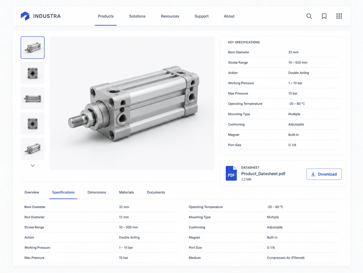 Website mockup showing content