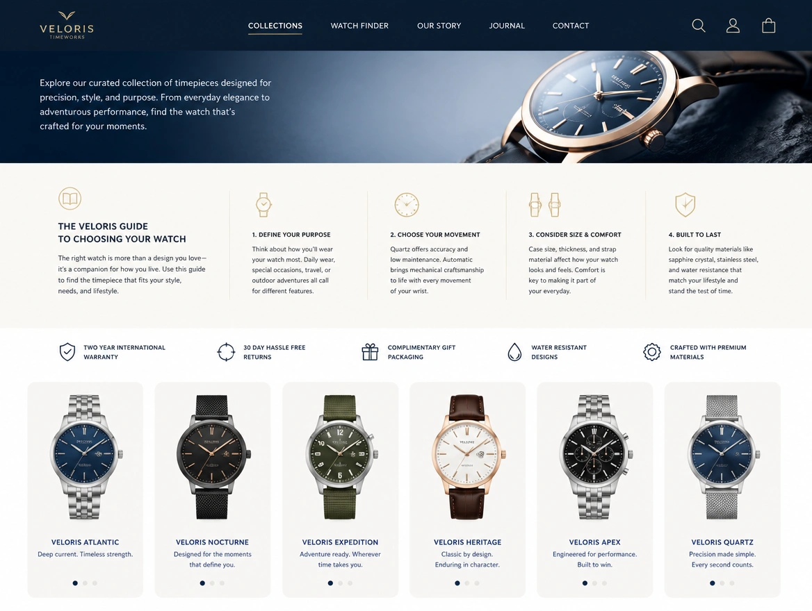 Website mockup showing search that reaches further