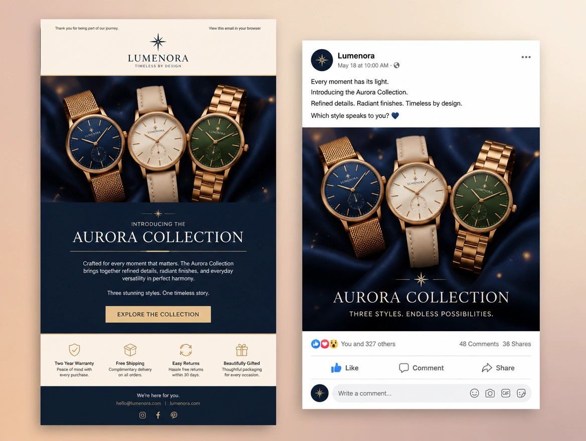 Website mockup showing getting the word out