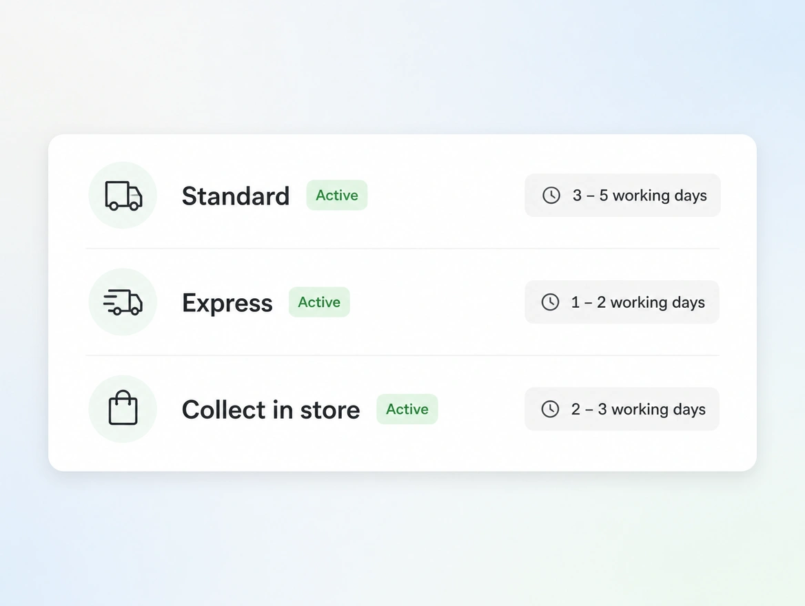 Website mockup showing checkout optimisation