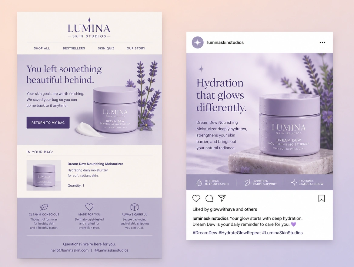 Website mockup showing marketing that brings buyers