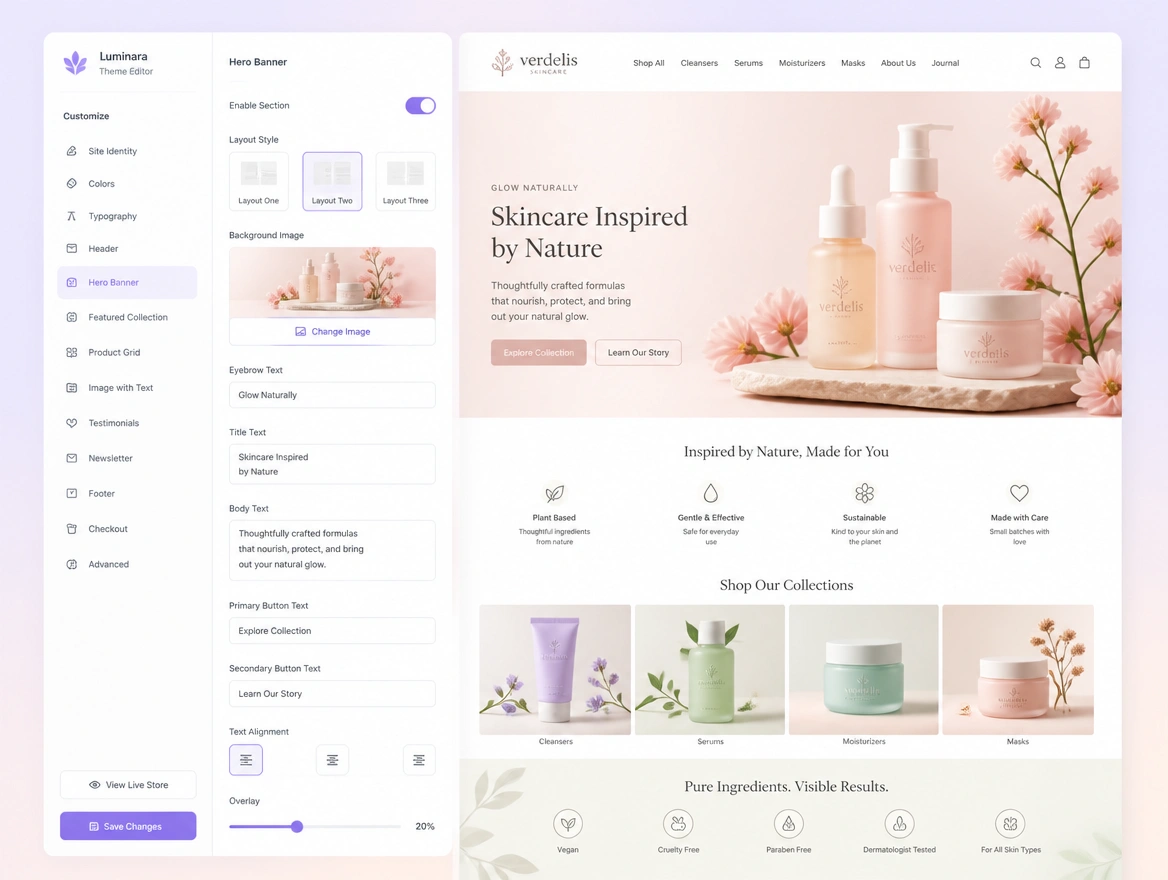 Website mockup showing the right platform