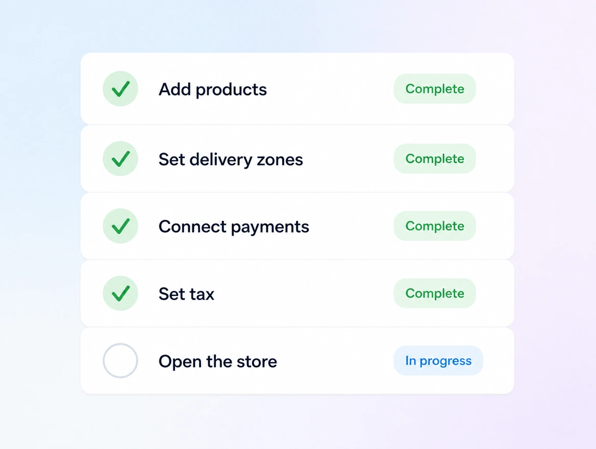 Website mockup showing choosing the platform