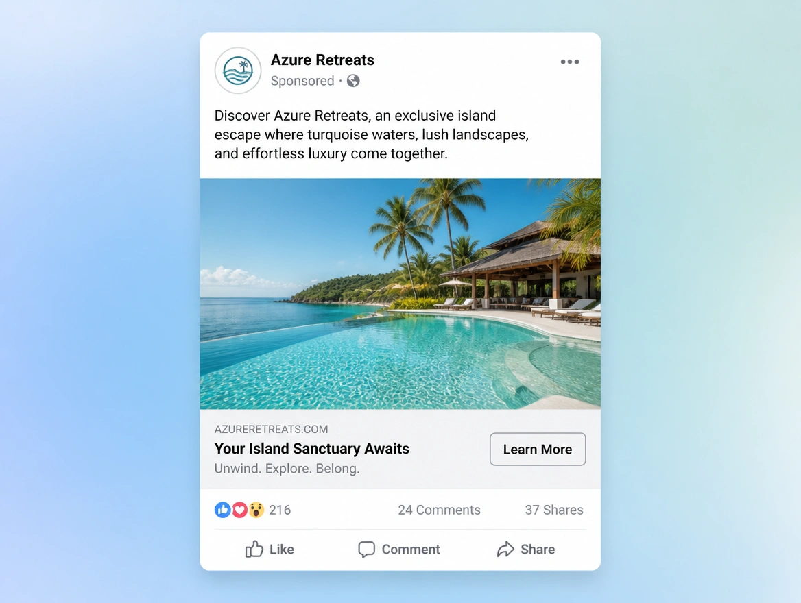 Website mockup showing campaigns for new buyers
