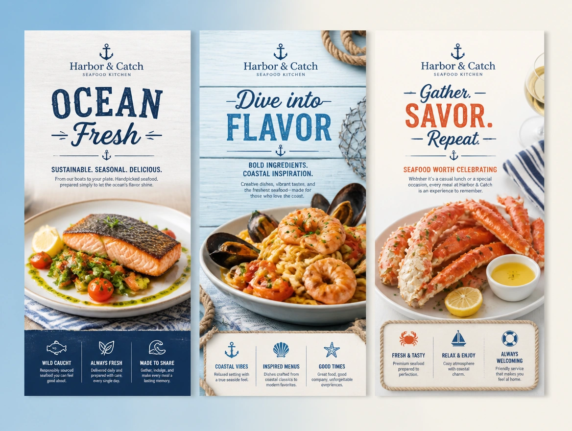 Website mockup showing advert production