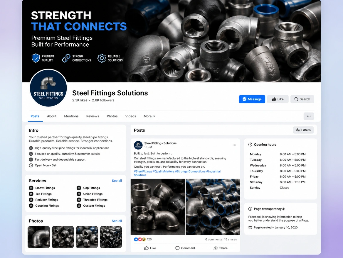 Website mockup showing the page itself