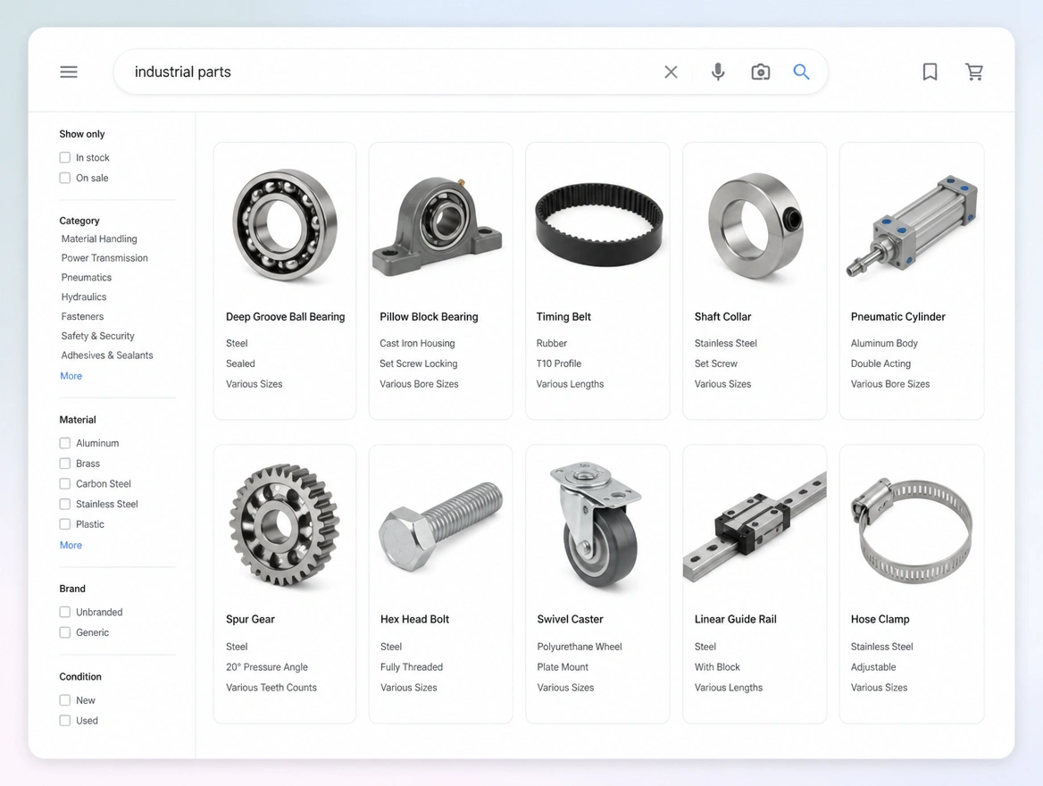 Website mockup showing shopping campaigns