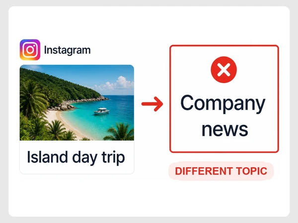 Island Path Tours pairs an Instagram Island day trip ad with a landing page about Company news.