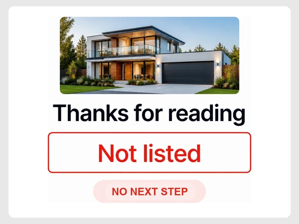 Harbourline Realty ends with Thanks for reading above an empty area marked by a red dash.