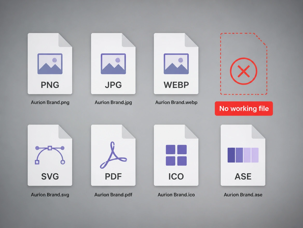 A handover folder holding only export files with the editable original missing, ringed in red