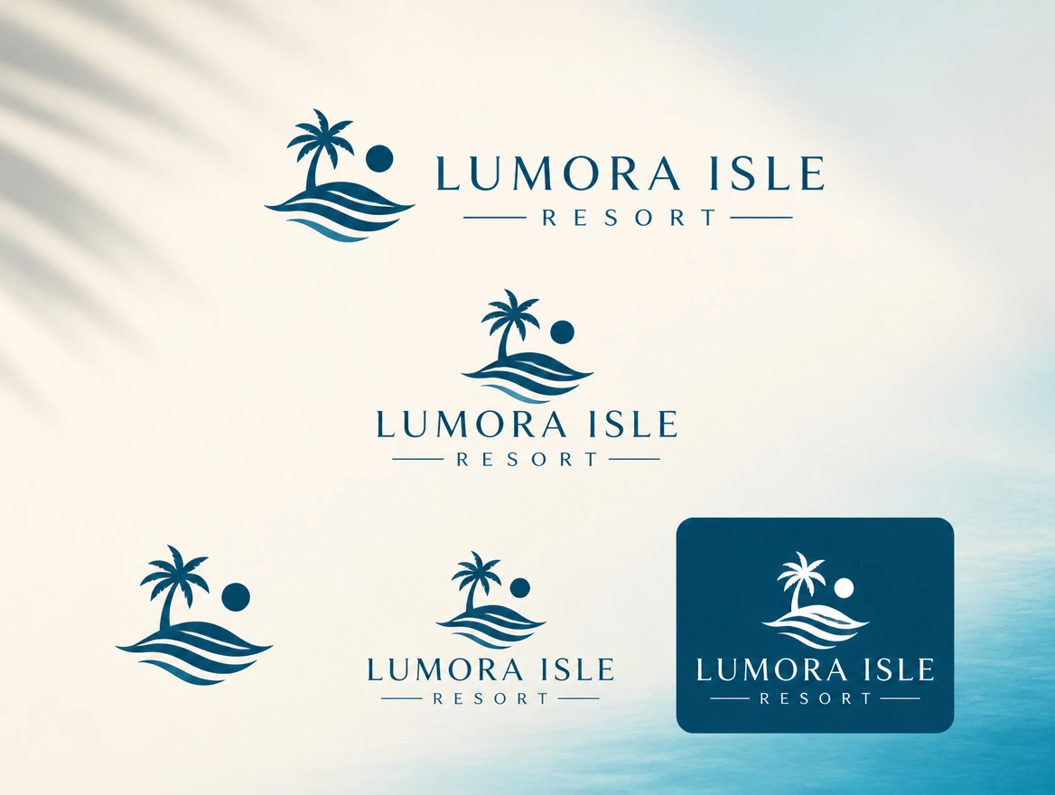A sheet showing one logo in wide, stacked, icon-only, one-colour and reversed versions