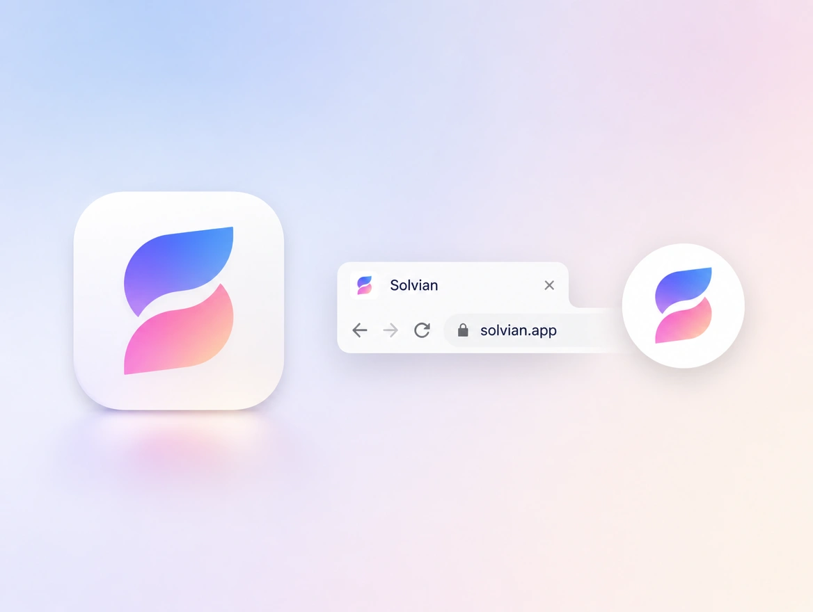 An app icon, a favicon and a round profile picture for a Cyberjaya start-up sharing one logo