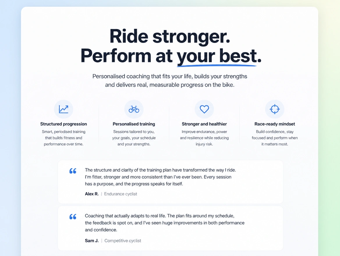 Website mockup showing sales pages