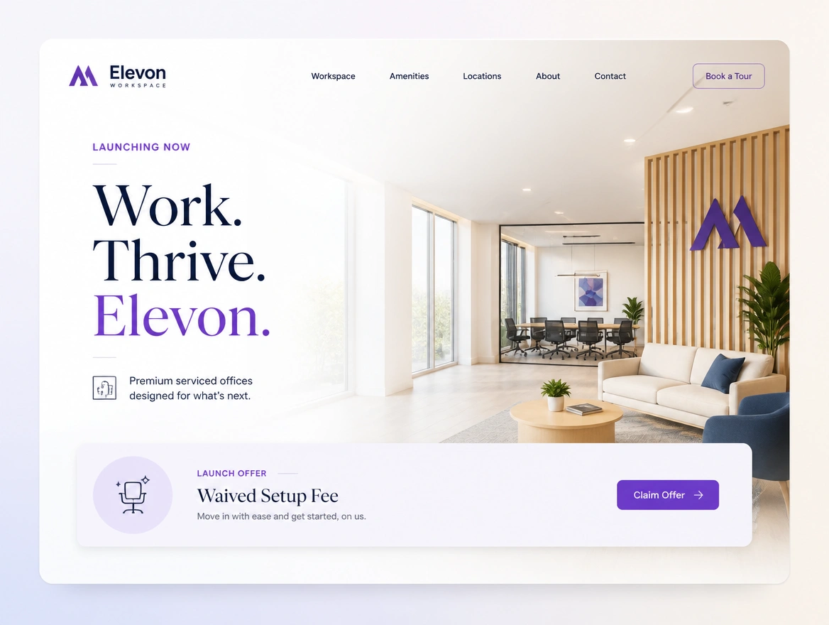 Website mockup showing campaign pages