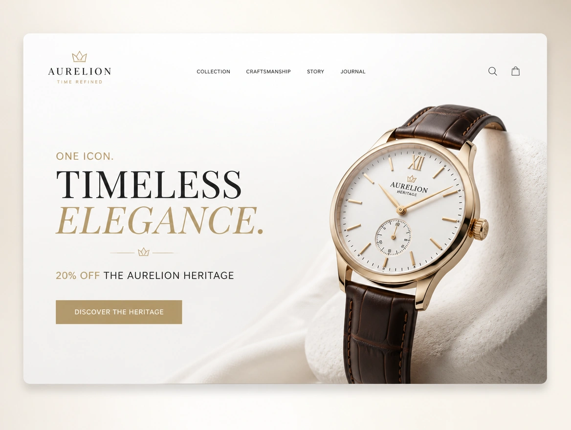 Website mockup showing campaign pages