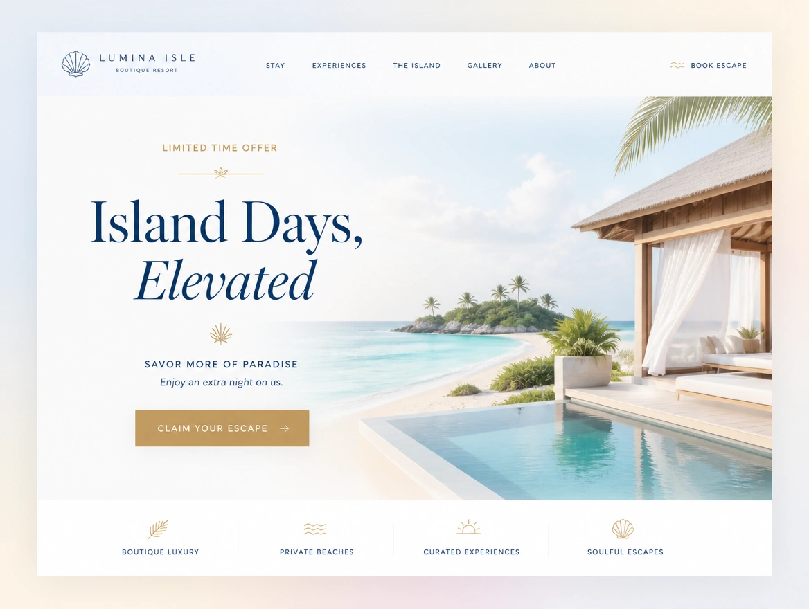 Website mockup showing campaign pages